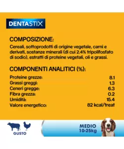 PEDIGREE - DENTASTIX SNACK IGIENE ORALE MEDIUM, 56 PZ